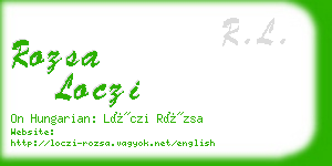 rozsa loczi business card